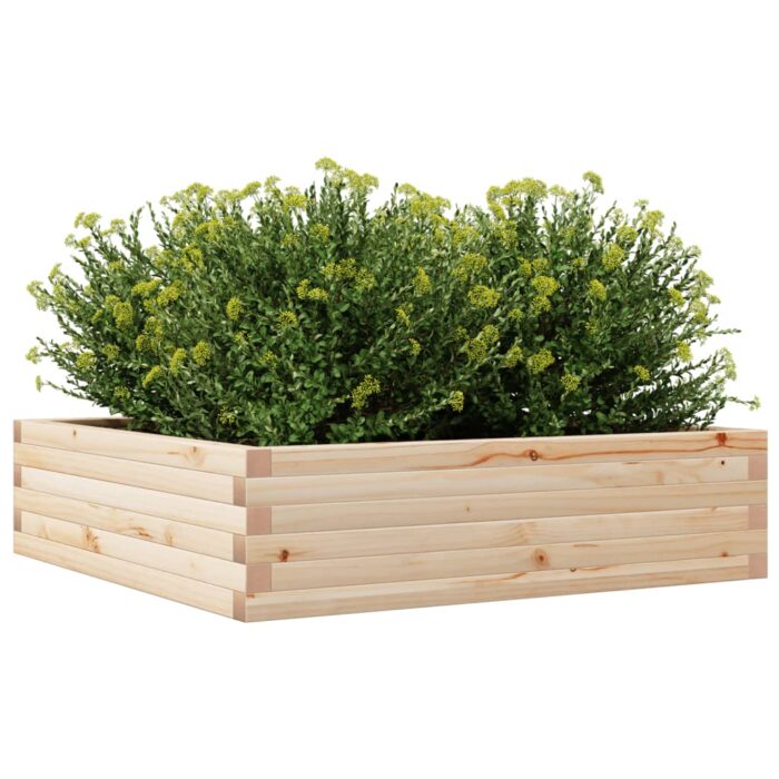 Jardinière 90x90x23 cm bois de pin massif – Image 2