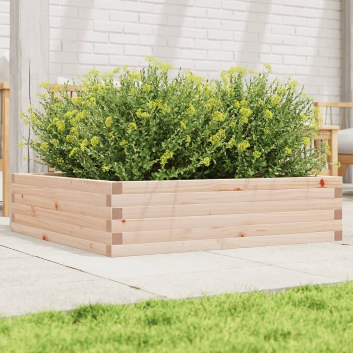 Jardinière 90x90x23 cm bois de pin massif – Image 1