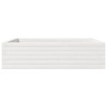 Jardinière blanc 90x90x23 cm bois de pin massif – Image 3