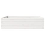 Jardinière blanc 90x90x23 cm bois de pin massif – Image 4
