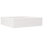Jardinière blanc 90x90x23 cm bois de pin massif – Image 5