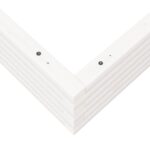 Jardinière blanc 90x90x23 cm bois de pin massif – Image 6