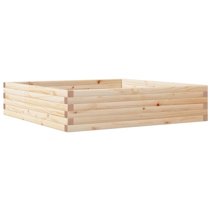Jardinière 100x100x23 cm bois de pin massif – Image 5