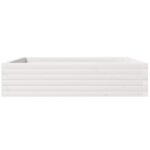 Jardinière blanc 100x100x23 cm bois de pin massif – Image 3