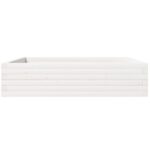 Jardinière blanc 100x100x23 cm bois de pin massif – Image 4
