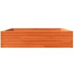 Jardinière cire marron 100x100x23 cm bois de pin massif – Image 3