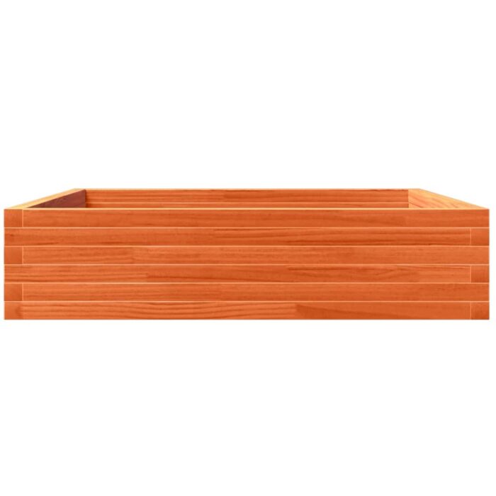 Jardinière cire marron 100x100x23 cm bois de pin massif – Image 3