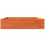 Jardinière cire marron 100x100x23 cm bois de pin massif – Image 4