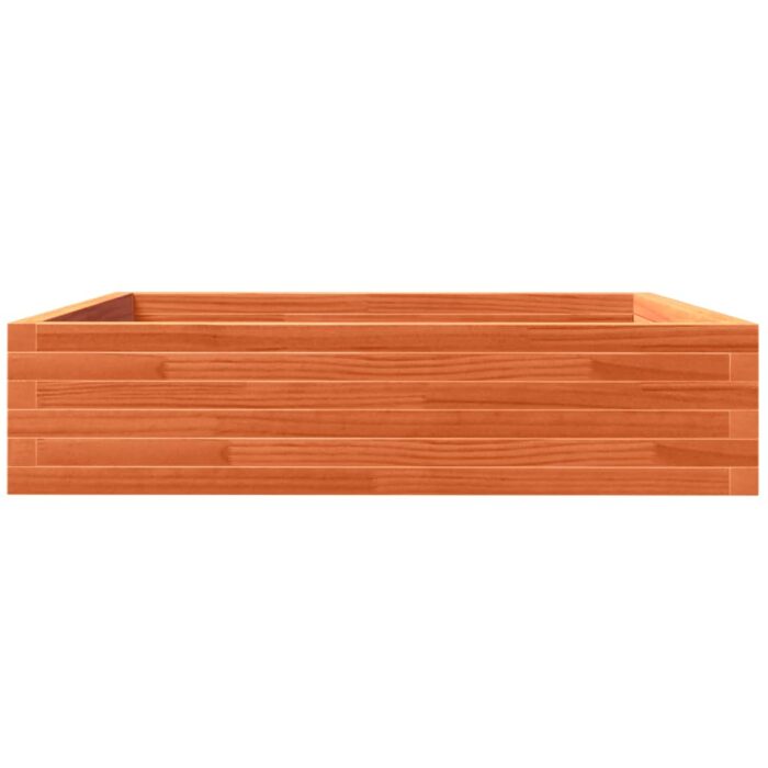 Jardinière cire marron 100x100x23 cm bois de pin massif – Image 4