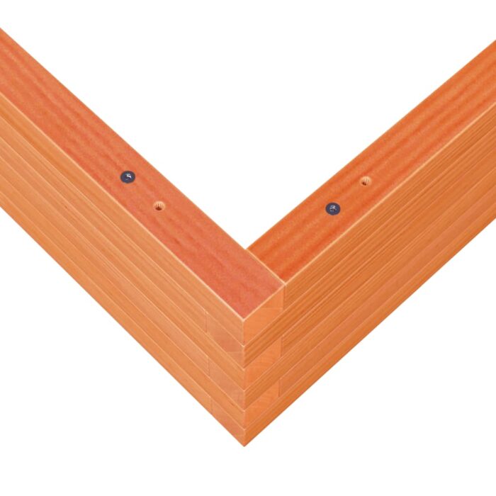 Jardinière cire marron 100x100x23 cm bois de pin massif – Image 6