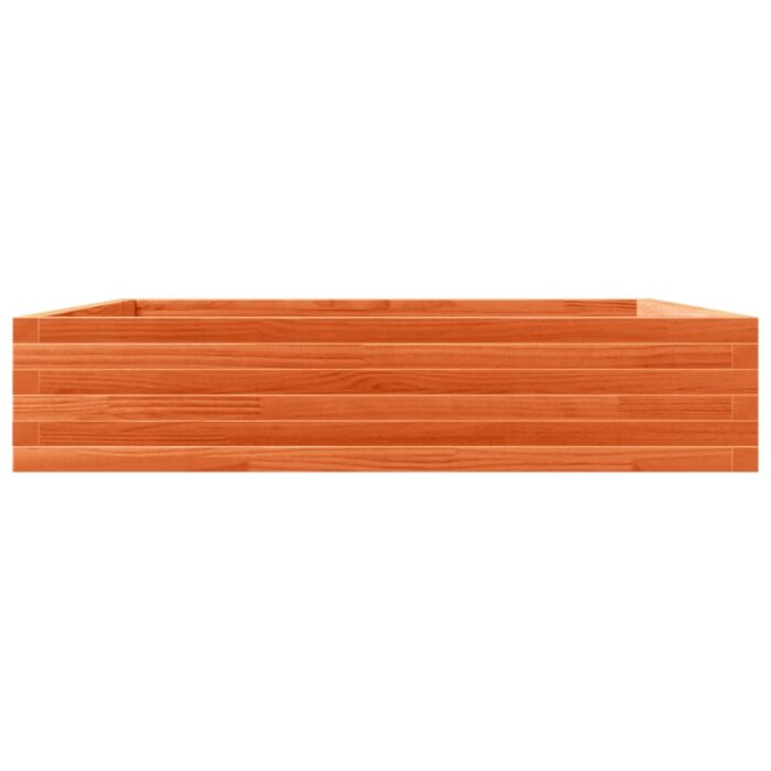 Jardinière cire marron 110x110x23 cm bois de pin massif – Image 3