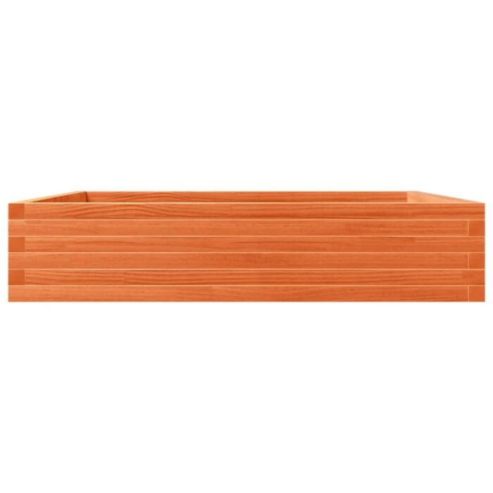 Jardinière cire marron 110x110x23 cm bois de pin massif – Image 4