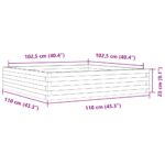 Jardinière 110x110x23 cm bois massif douglas – Image 8