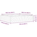 Jardinière 110x110x23 cm bois de pin imprégné – Image 8
