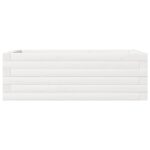Jardinière blanc 70x40x23 cm bois de pin massif – Image 3
