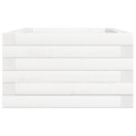 Jardinière blanc 70x40x23 cm bois de pin massif – Image 4