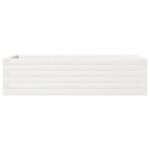 Jardinière blanc 90x40x23 cm bois de pin massif – Image 3