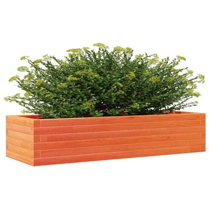 Jardinière cire marron 110x40x23 cm bois de pin massif – Image 2