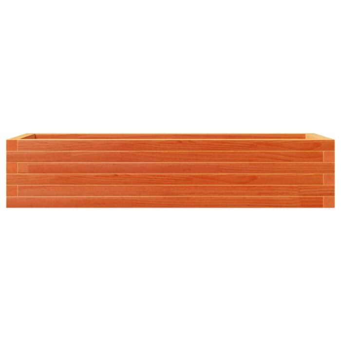 Jardinière cire marron 110x40x23 cm bois de pin massif – Image 3