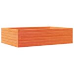 Jardinière cire marron 90x60x23 cm bois de pin massif – Image 5