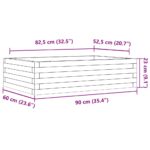 Jardinière 90x60x23 cm bois massif de douglas – Image 8