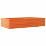 Jardinière cire marron 110x60x23 cm bois de pin massif – Image 5