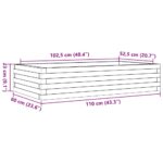 Jardinière cire marron 110x60x23 cm bois de pin massif – Image 8