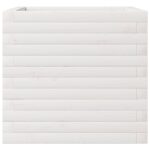 Jardinière blanc 50x50x45,5 cm bois de pin massif – Image 3