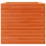Jardinière cire marron 50x50x45,5 cm bois de pin massif – Image 3