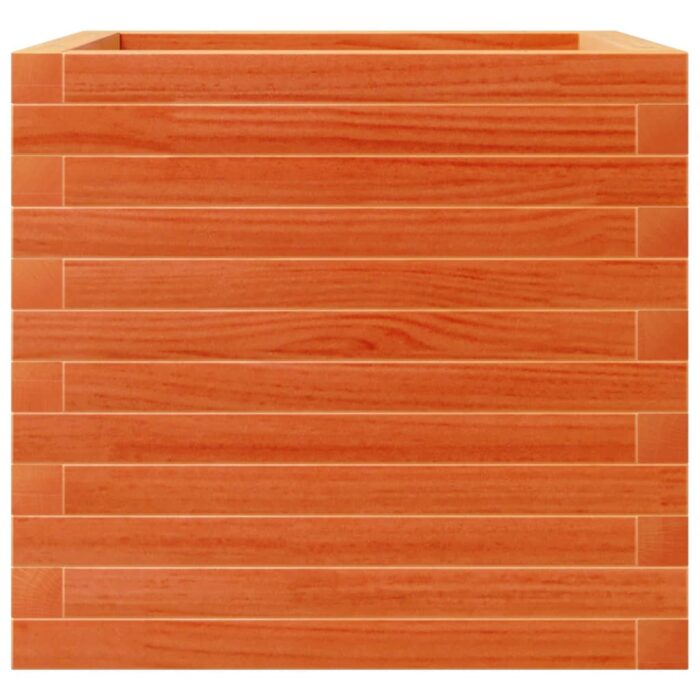 Jardinière cire marron 50x50x45,5 cm bois de pin massif – Image 3