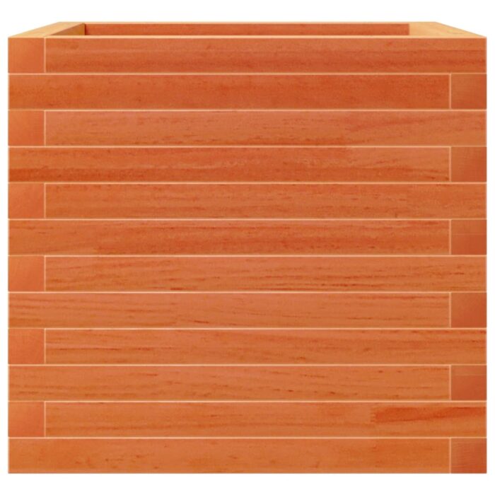 Jardinière cire marron 50x50x45,5 cm bois de pin massif – Image 4