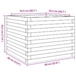 Jardinière 60x60x45,5 cm bois de pin massif – Image 8