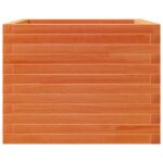 Jardinière cire marron 60x60x45,5 cm bois de pin massif – Image 4