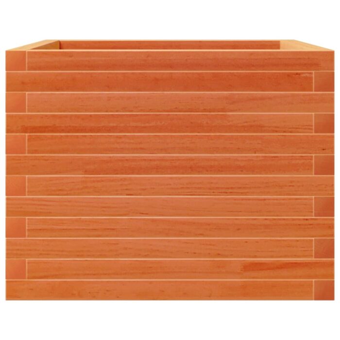 Jardinière cire marron 60x60x45,5 cm bois de pin massif – Image 4
