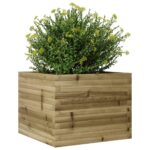 Jardinière 60x60x45,5 cm bois de pin imprégné – Image 2