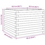Jardinière 60x60x45,5 cm bois de pin imprégné – Image 8