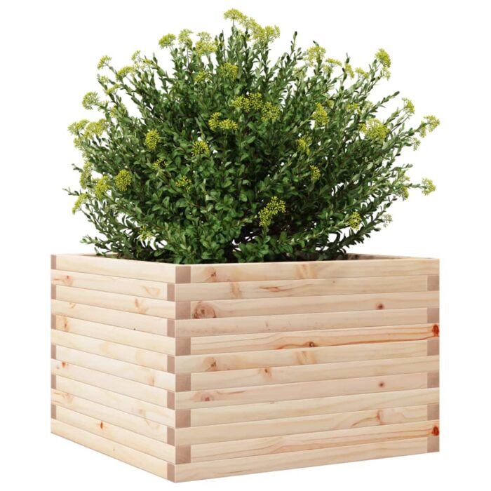 Jardinière 70x70x45,5 cm bois de pin massif – Image 2