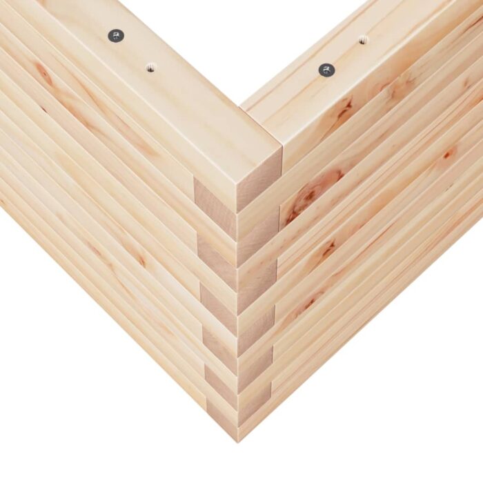 Jardinière 70x70x45,5 cm bois de pin massif – Image 6