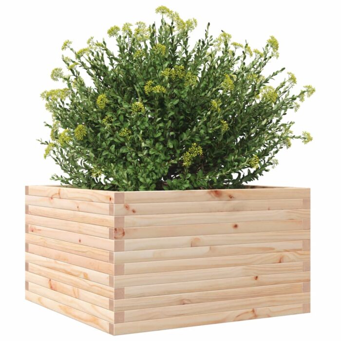 Jardinière 80x80x45,5 cm bois de pin massif – Image 2