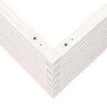 Jardinière blanc 80x80x45,5 cm bois de pin massif – Image 6