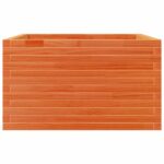 Jardinière cire marron 80x80x45,5 cm bois de pin massif – Image 4