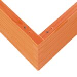 Jardinière cire marron 80x80x45,5 cm bois de pin massif – Image 6
