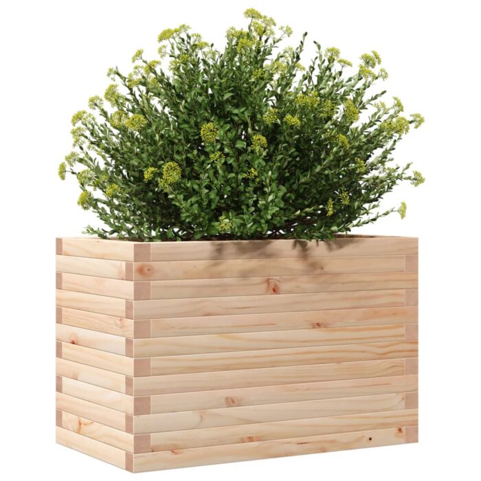 Jardinière 70x40x45,5 cm bois de pin massif – Image 2