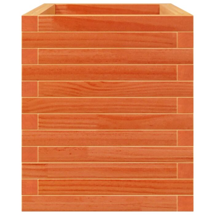 Jardinière cire marron 70x40x45,5 cm bois de pin massif – Image 4