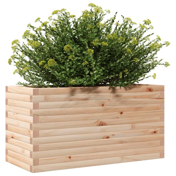 Jardinière 90x40x45,5 cm bois de pin massif – Image 2
