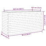 Jardinière 90x40x45,5 cm bois de pin massif – Image 8