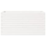 Jardinière blanc 90x40x45,5 cm bois de pin massif – Image 3