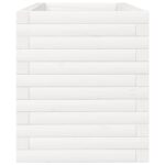 Jardinière blanc 90x40x45,5 cm bois de pin massif – Image 4