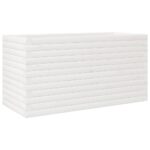Jardinière blanc 90x40x45,5 cm bois de pin massif – Image 5