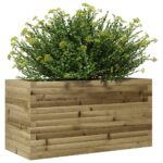Jardinière 90x40x45,5 cm bois de pin imprégné – Image 2